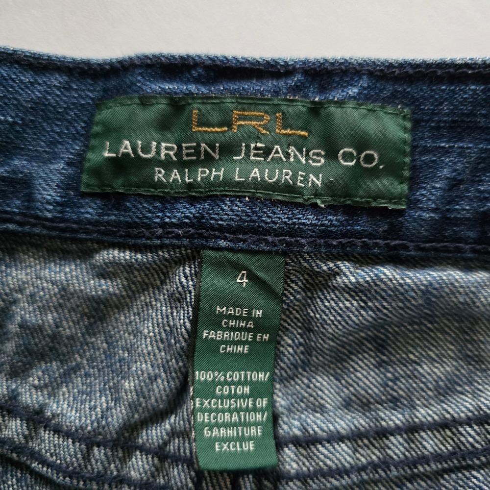 Lauren Ralph Lauren Women's Beaded Velvet Patch Jeans Straight 4 - Picture 8 of 15